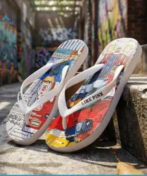 Dép Tông Nam Lp10 [ New ] Xỏ Ngón Like Pink In 3d Họa Tiết Đẹp 2