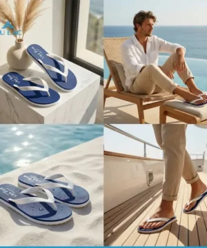 Dép Tông Nam Lp06n Đúc Nguyên Khối Xanh Trắng Size 38-44 2